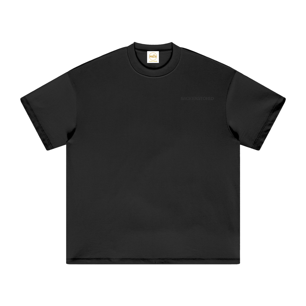 PS23 Embroidery Brokenstored Oversized Heavyweight T Shirt