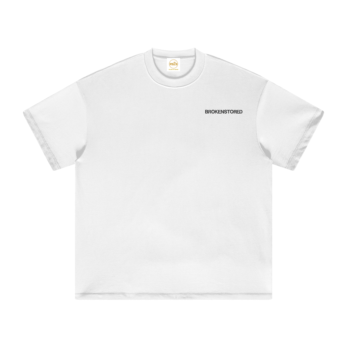 PS23 Embroidery Brokenstored Oversized Heavyweight T Shirt