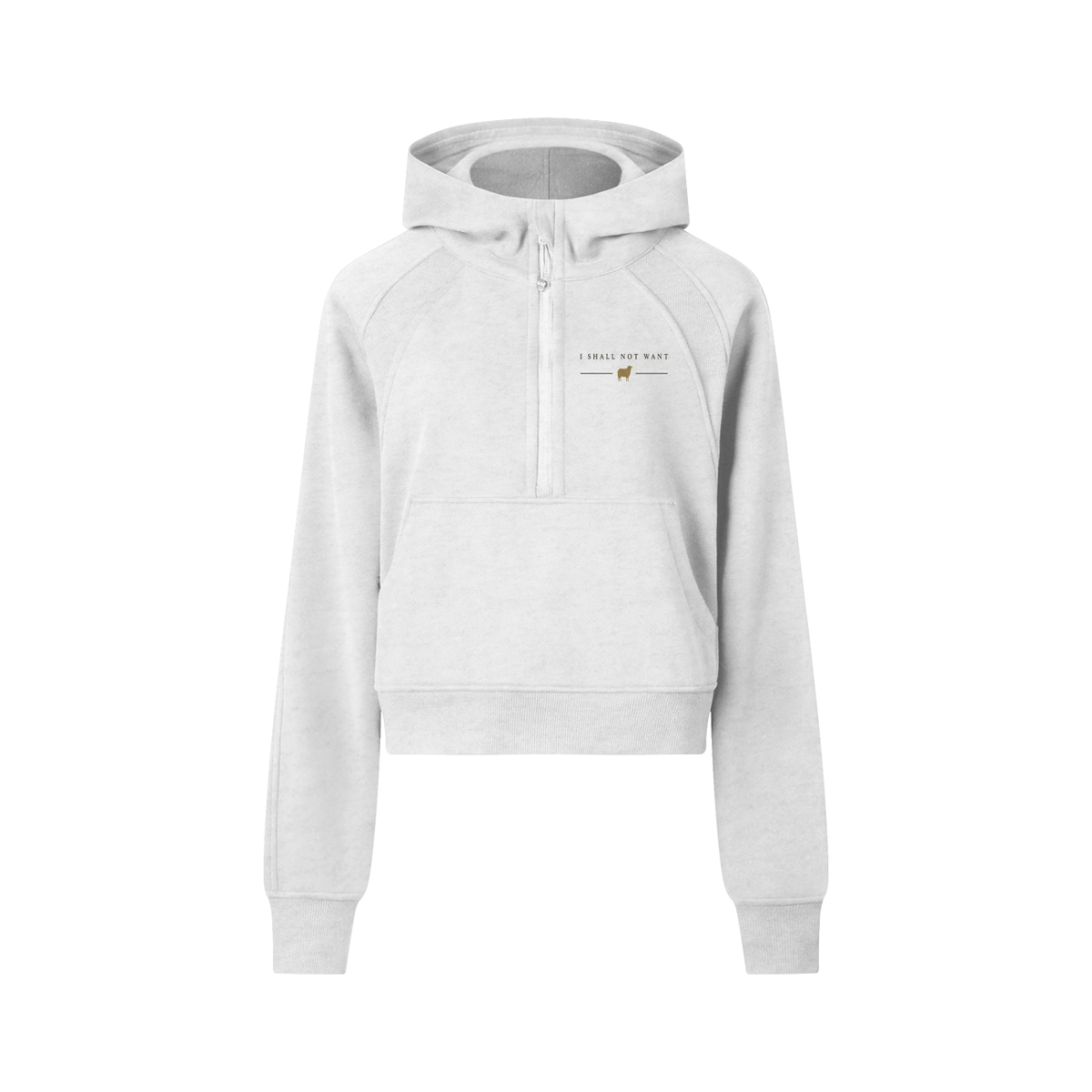 PS23 I shall not want Women’s Cropped Half-Zip Hoodie