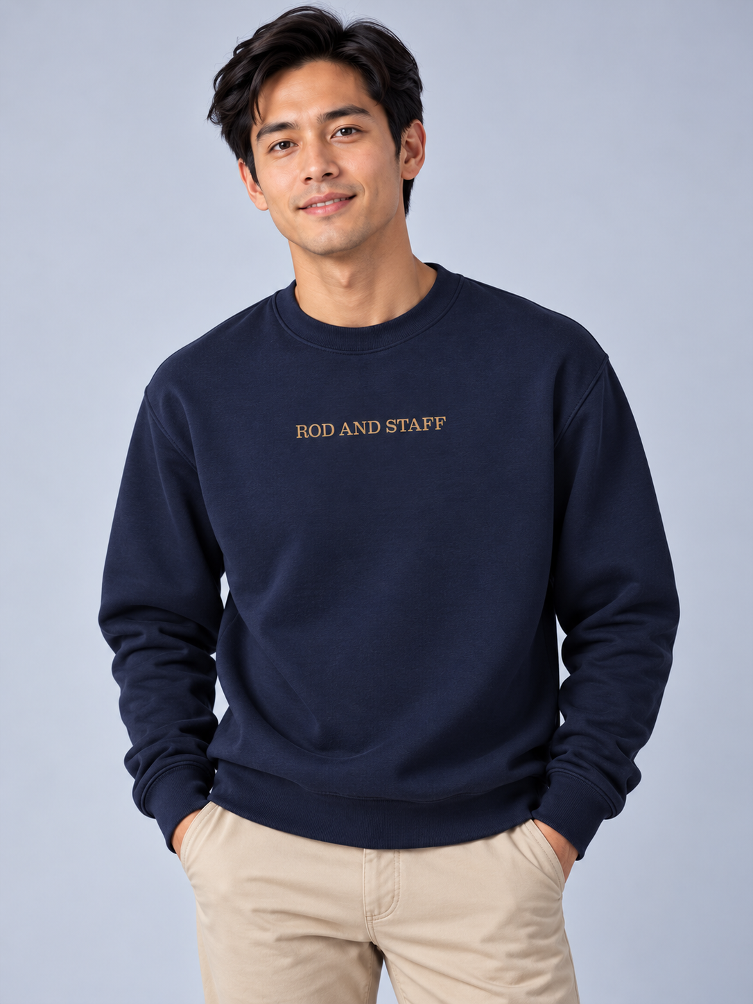 PS23 Embroidery Rod and staff Essential Heavyweight Crewneck Sweatshirt