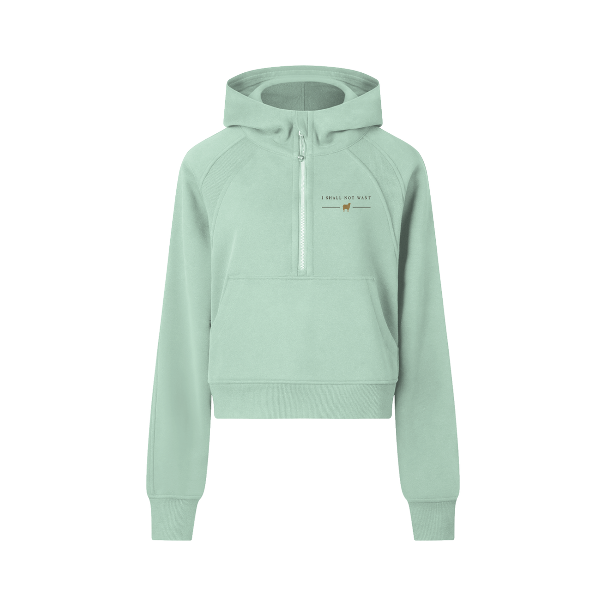 PS23 I shall not want Women’s Cropped Half-Zip Hoodie