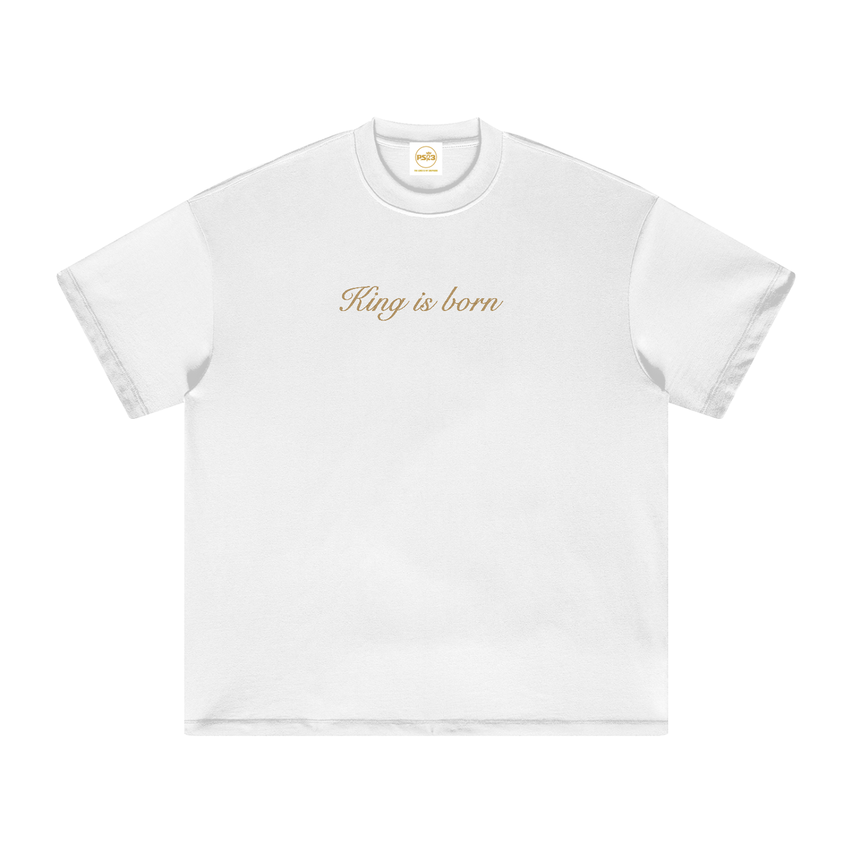 PS23 Embroidery King is born Oversized Heavyweight T Shirt