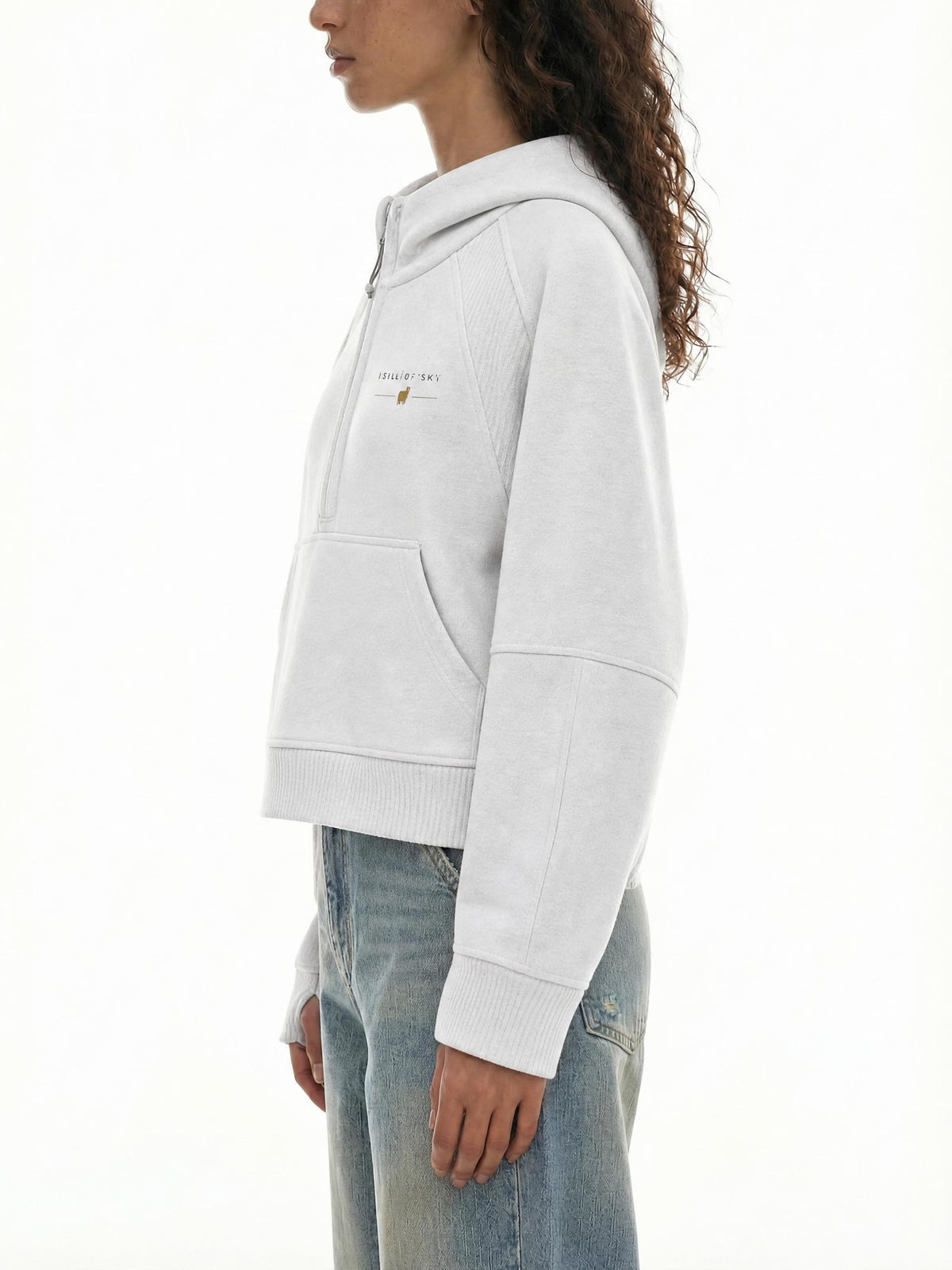PS23 I shall not want Women’s Cropped Half-Zip Hoodie