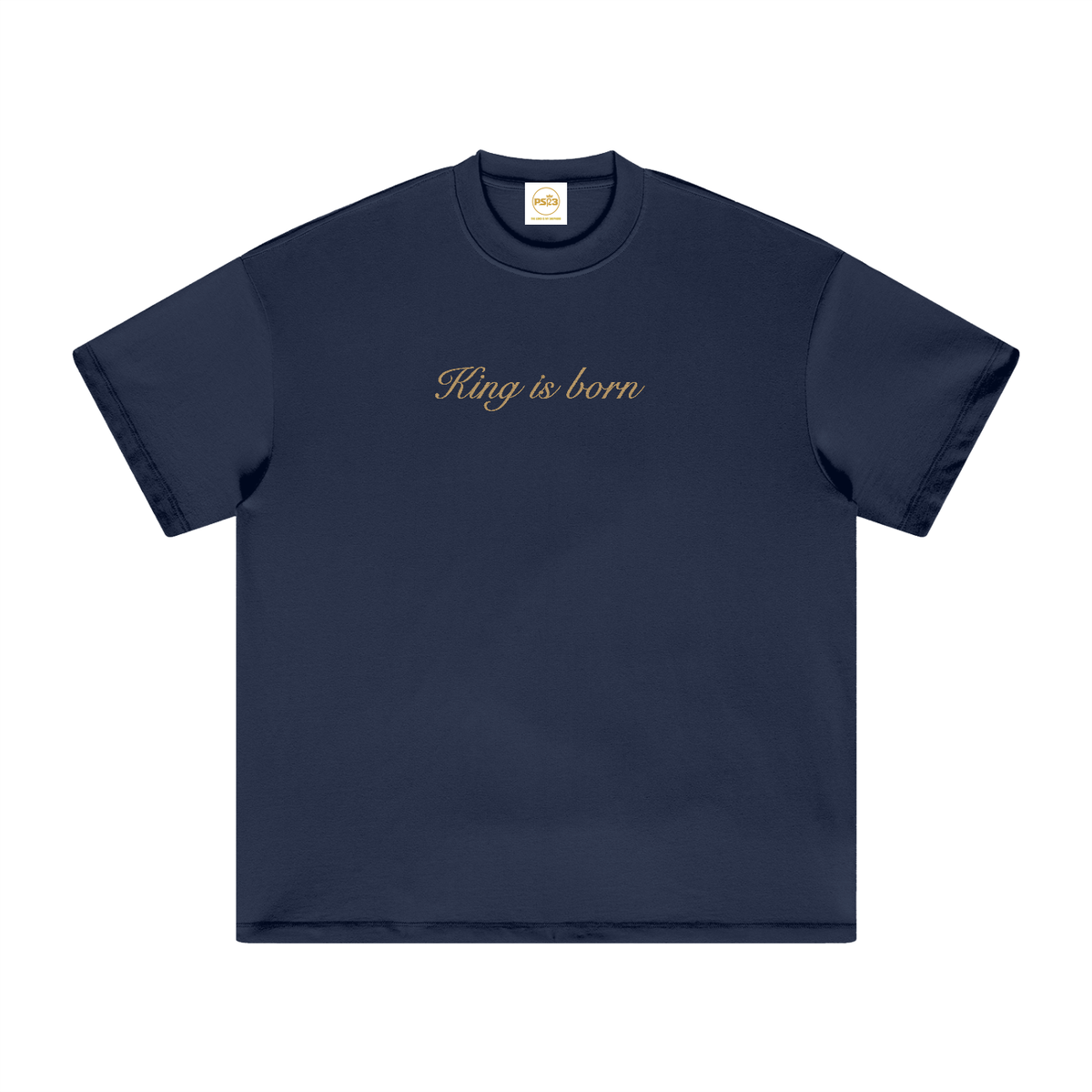 PS23 Embroidery King is born Oversized Heavyweight T Shirt