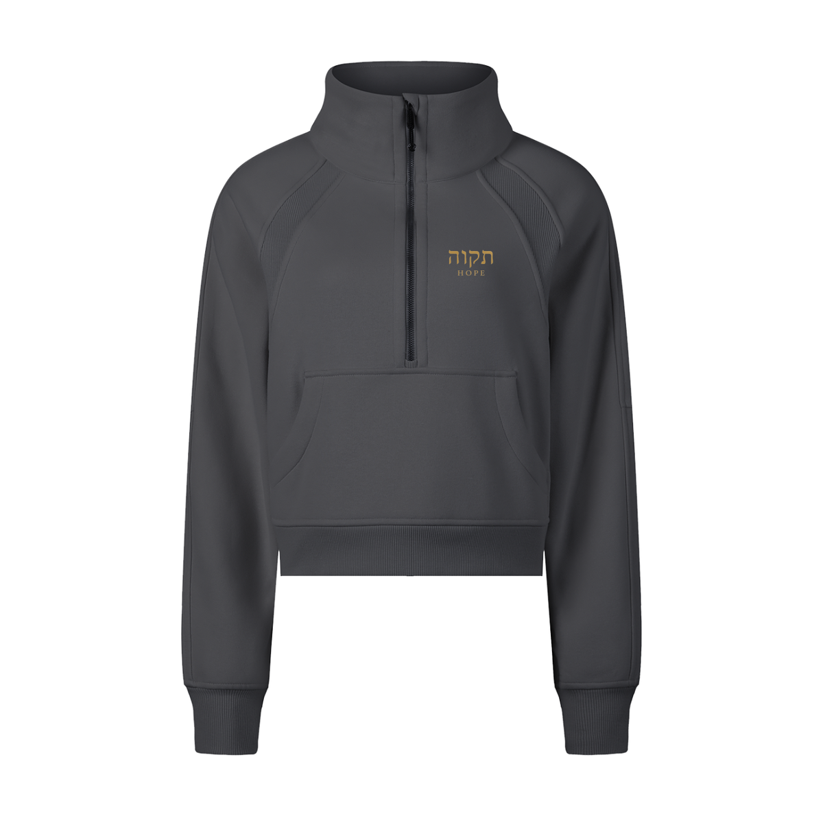 PS23 Hebrew Hope Women’s Cropped Half-Zip Sweatshirt
