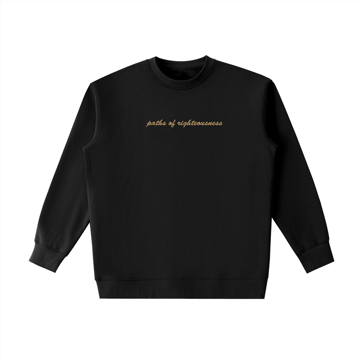 PS23 Embroidery paths of righteousness Essential Heavyweight Crewneck Sweatshirt