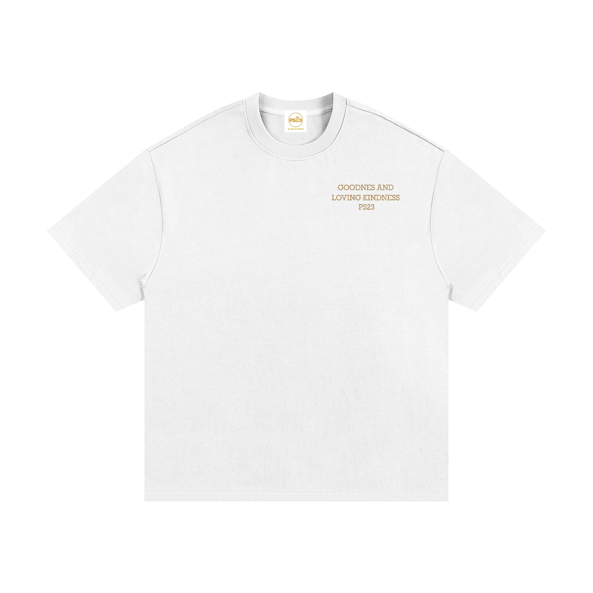 PS23 Embroidery Goodness and Loving kindness Heavyweight Cotton T-Shirt