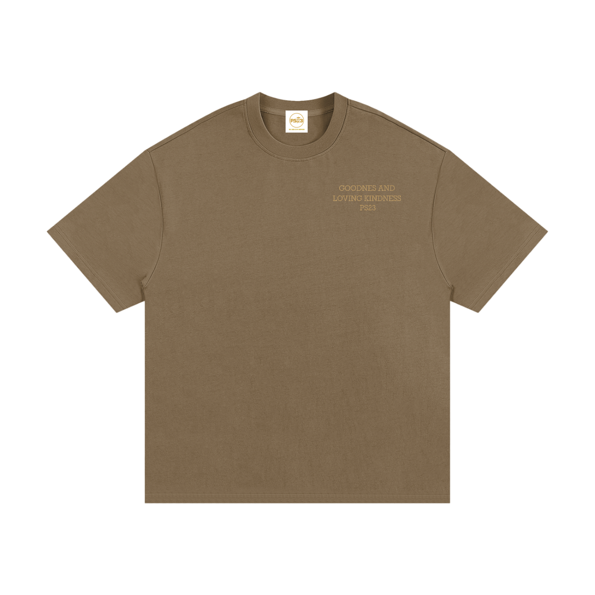 PS23 Embroidery Goodness and Loving kindness Heavyweight Cotton T-Shirt