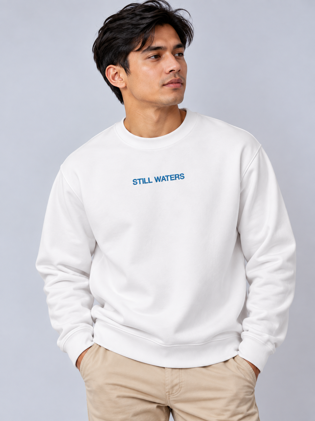 PS23 Embroidery Still Waters Essential Heavyweight Crewneck Sweatshirt