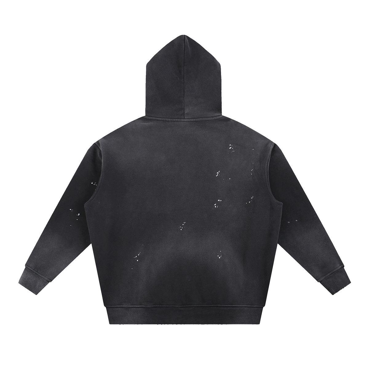 PS23 DEATHRONE Vintage Washed Frayed Fleece Hoodie