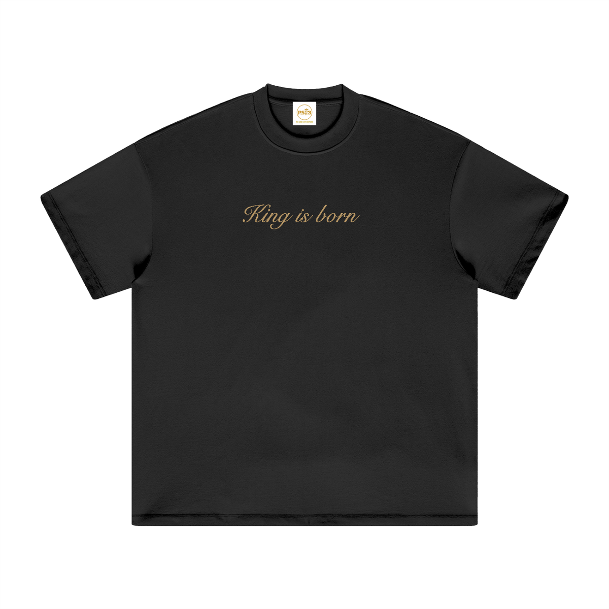 PS23 Embroidery King is born Oversized Heavyweight T Shirt