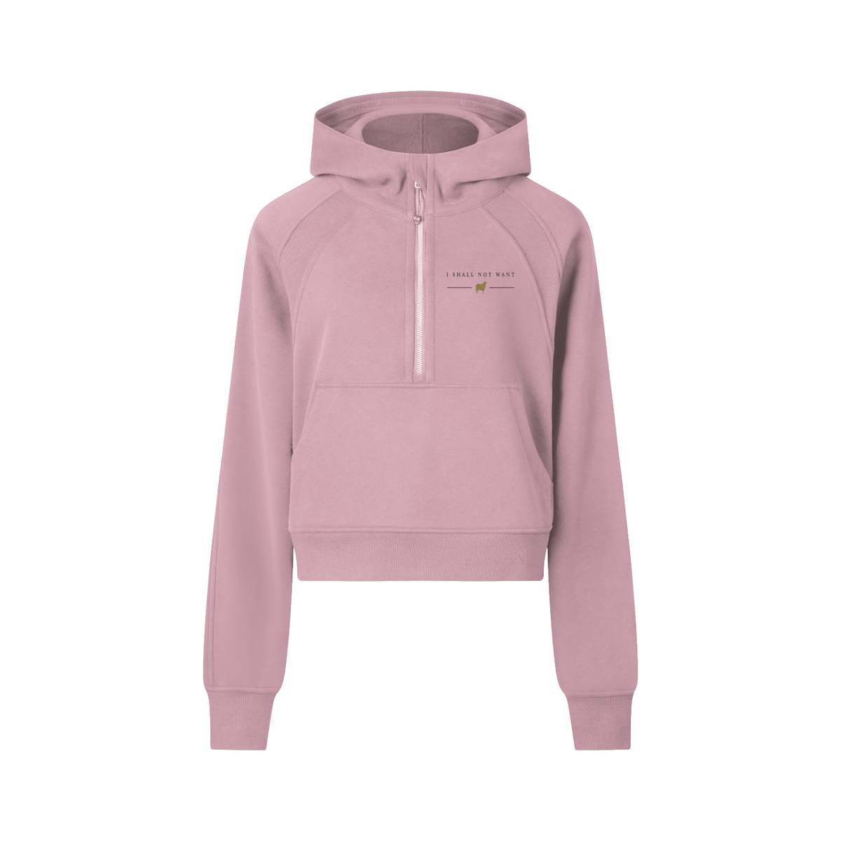 PS23 I shall not want Women’s Cropped Half-Zip Hoodie