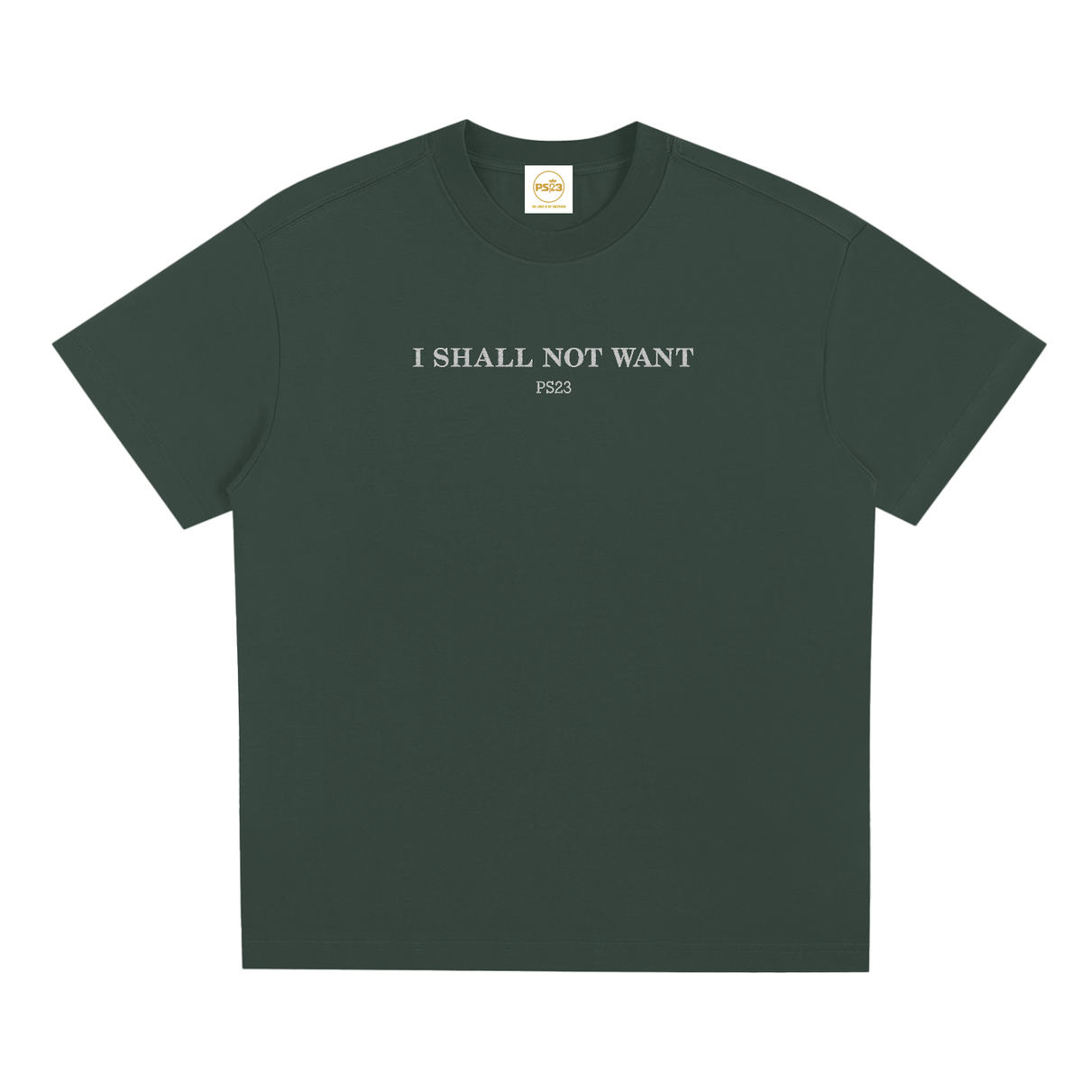 PS23 Embroidery I Shall Not Want Sorona Quick Dry T Shirt