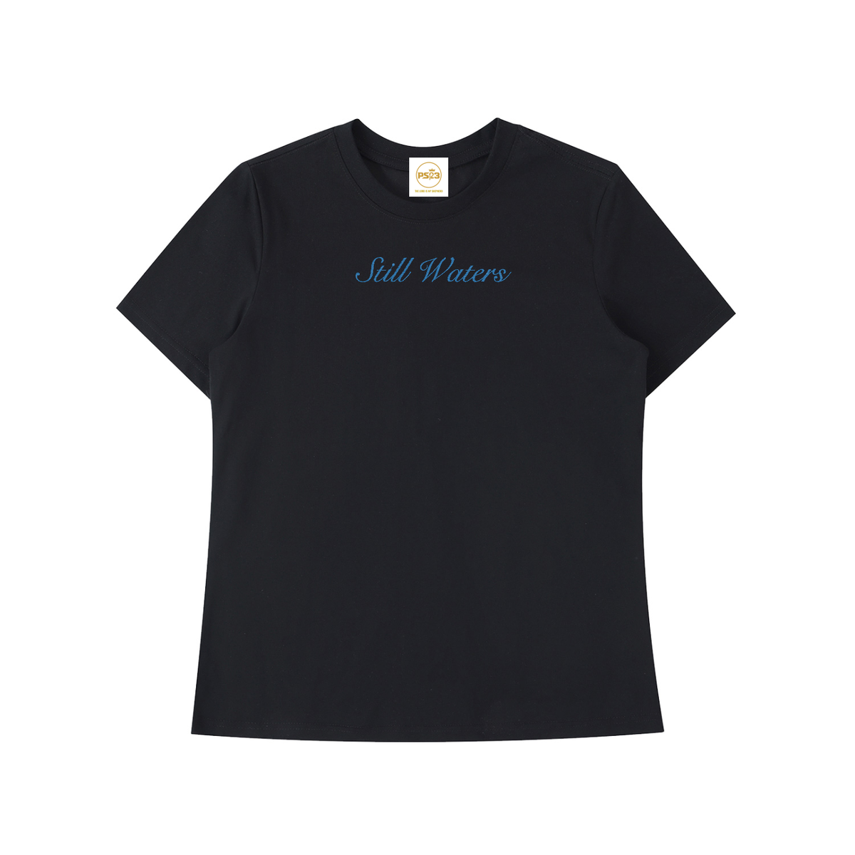 PS23 Embroidery Still Waters Women’s Standard Shoulder T-Shirt
