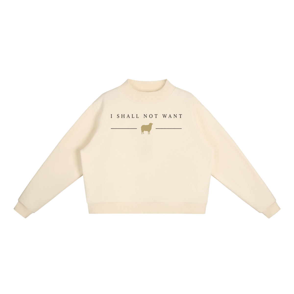 PS23 I shall not want Women’s Fleece Mock-Neck Crew Sweatshirt
