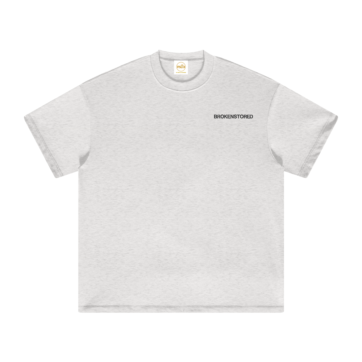 PS23 Embroidery Brokenstored Oversized Heavyweight T Shirt