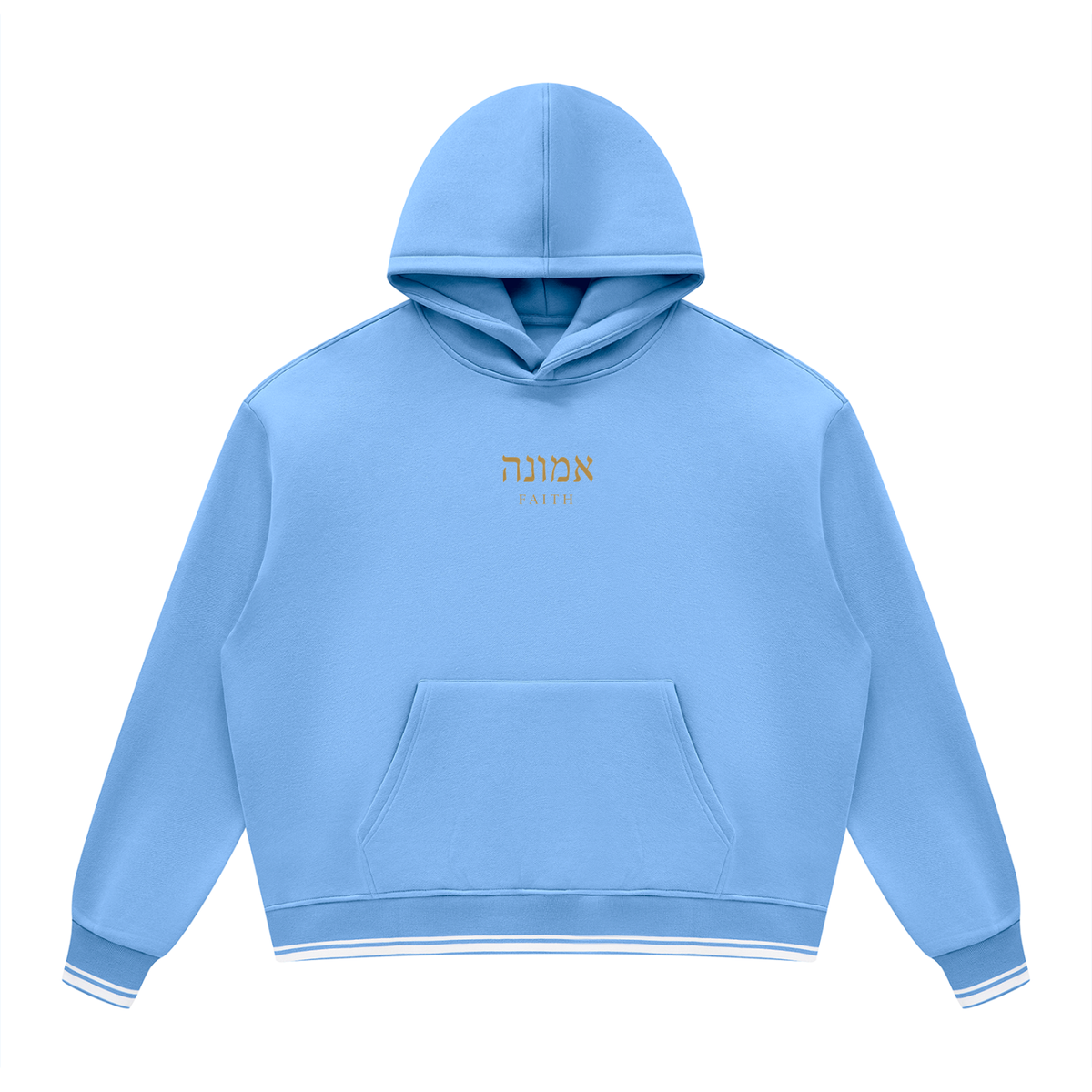 PS23 Hebrew Faith Oversized Color Block Fleece Hoodie