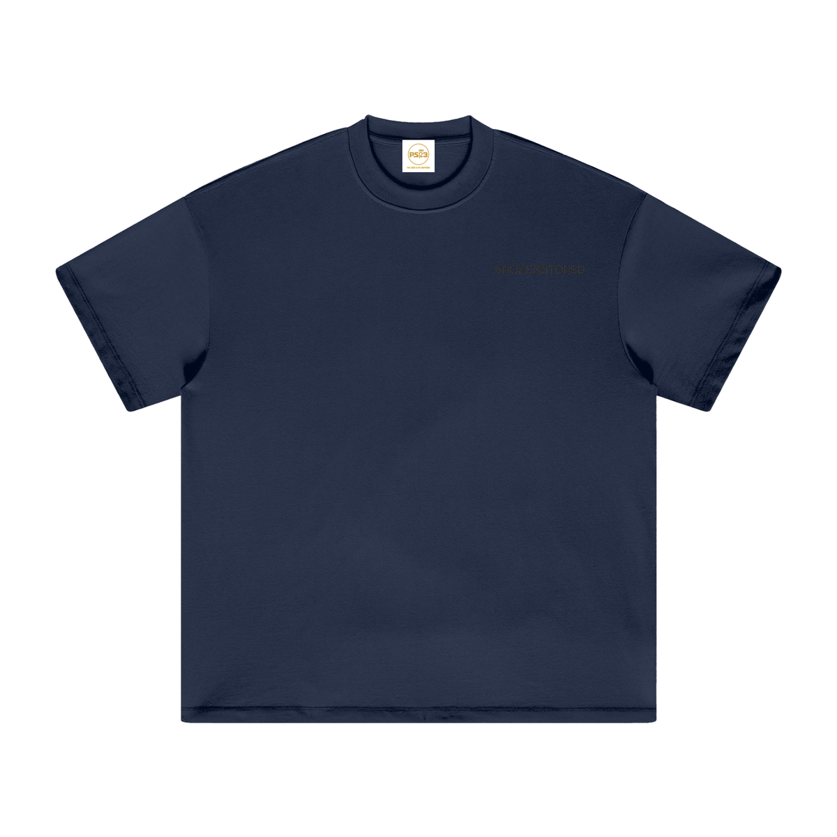 PS23 Embroidery Brokenstored Oversized Heavyweight T Shirt