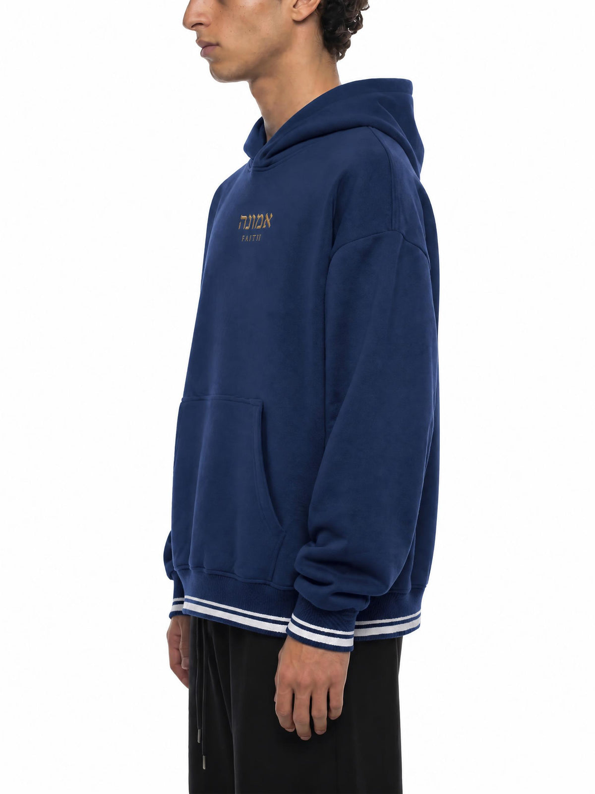 PS23 Hebrew Faith Oversized Color Block Fleece Hoodie