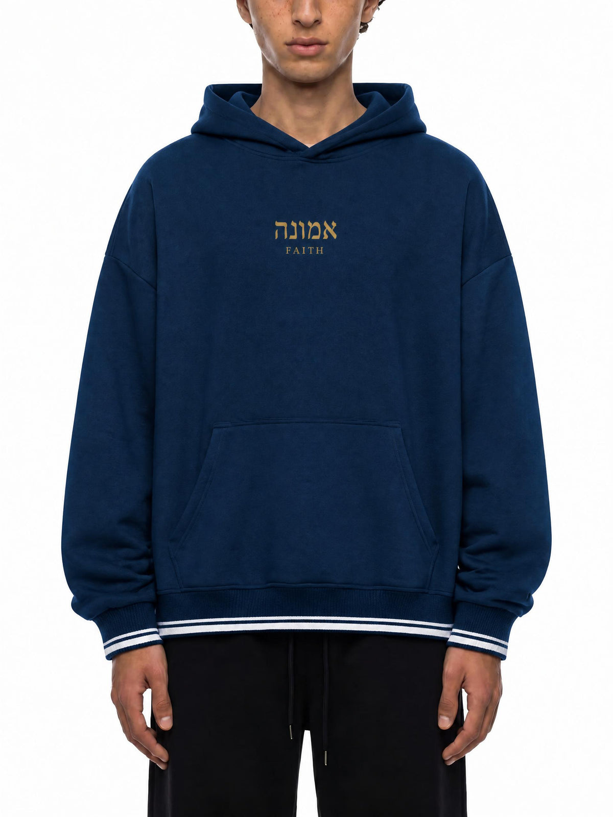 PS23 Hebrew Faith Oversized Color Block Fleece Hoodie