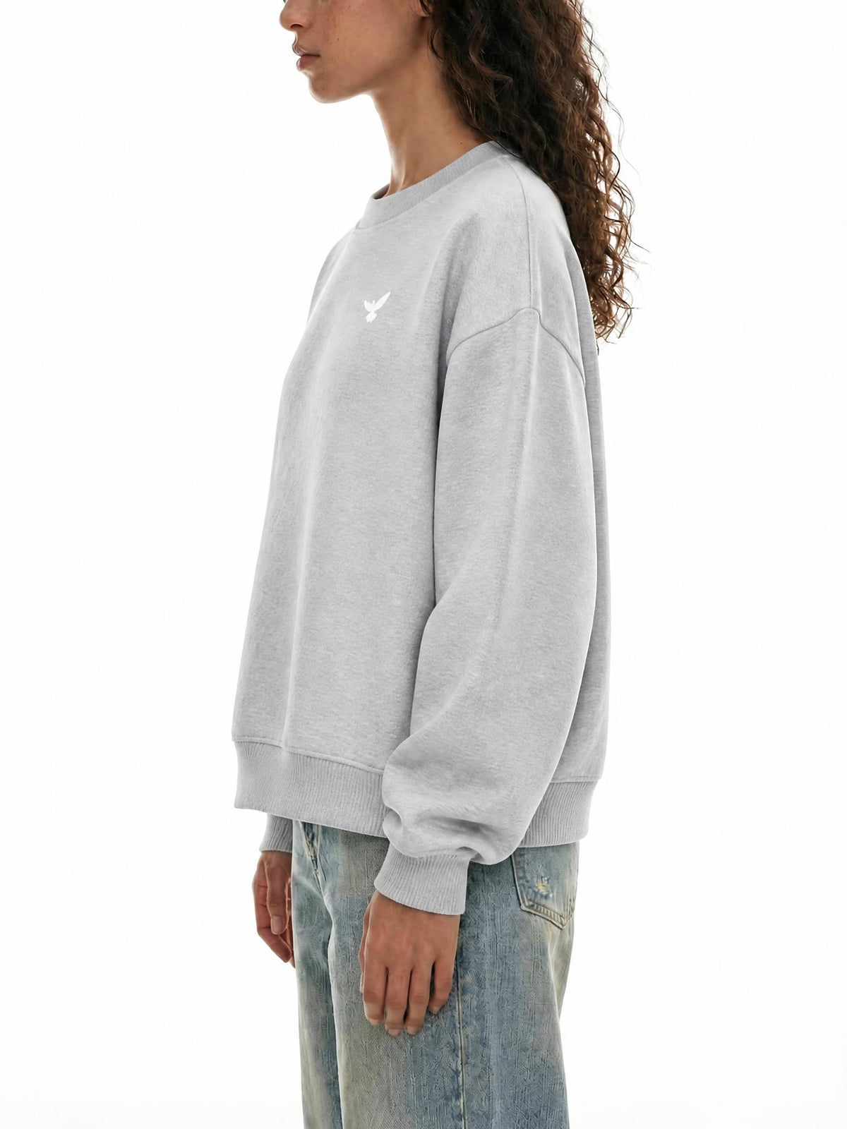 PS23 Dove Women’s Fleece Mock-Neck Crew Sweatshirt