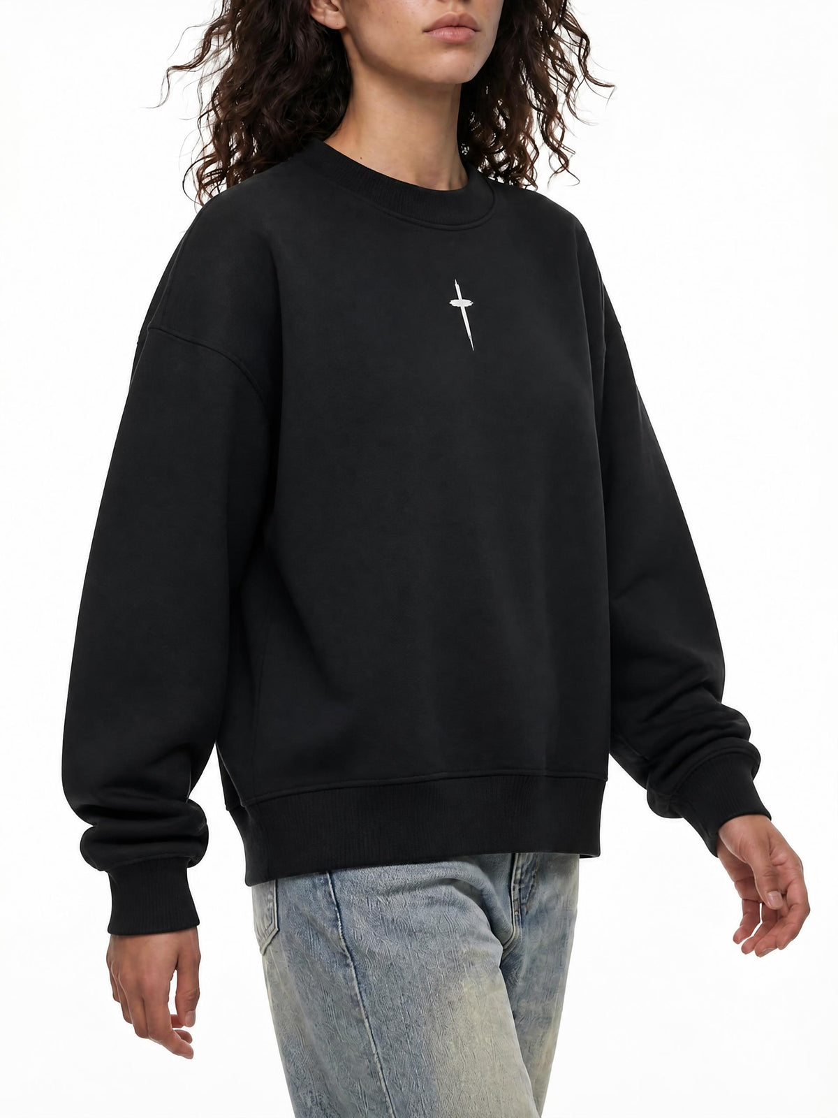 PS23 The Cross Women’s Fleece Mock-Neck Crew Sweatshirt