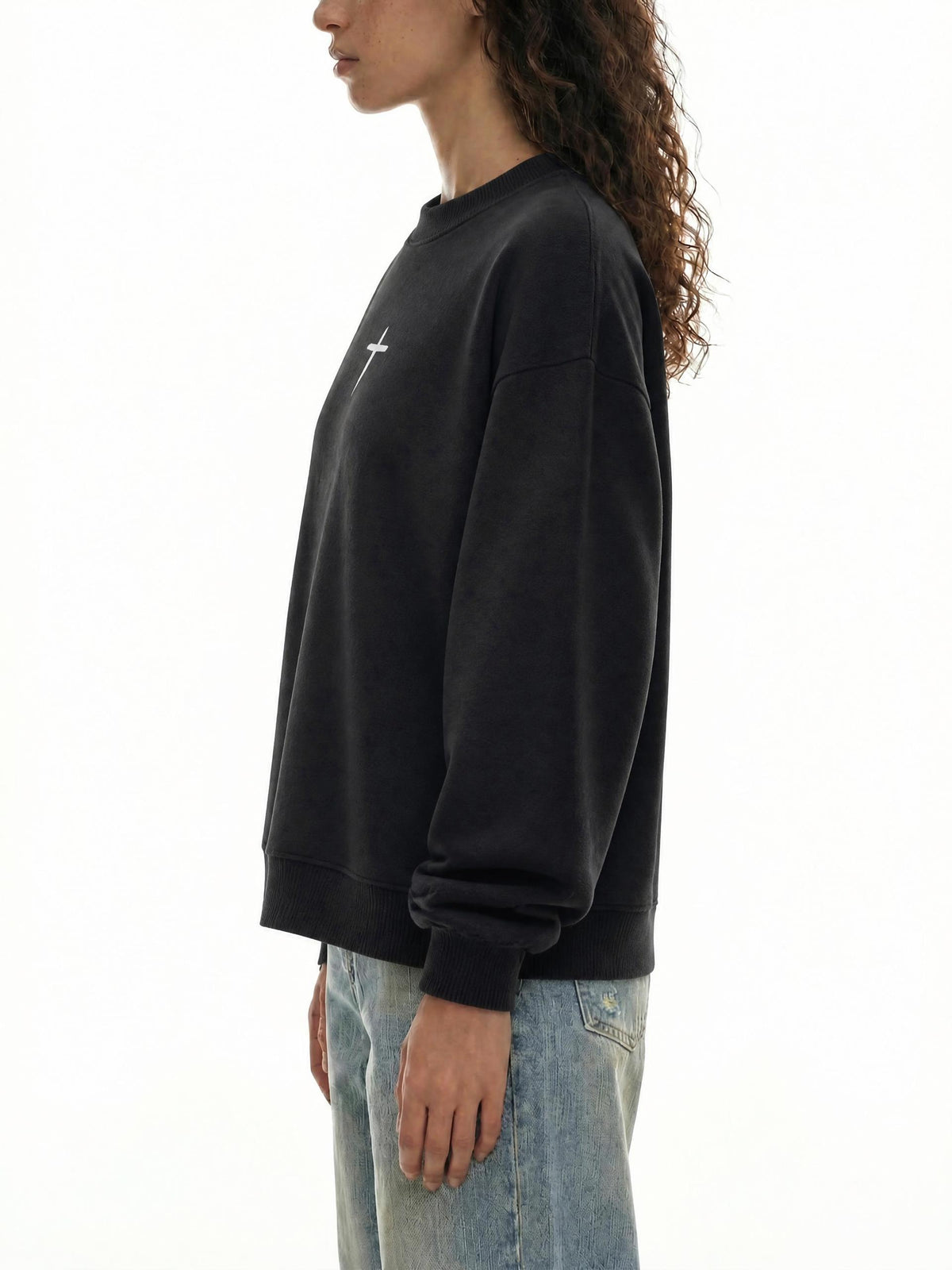 PS23 The Cross Women’s Fleece Mock-Neck Crew Sweatshirt