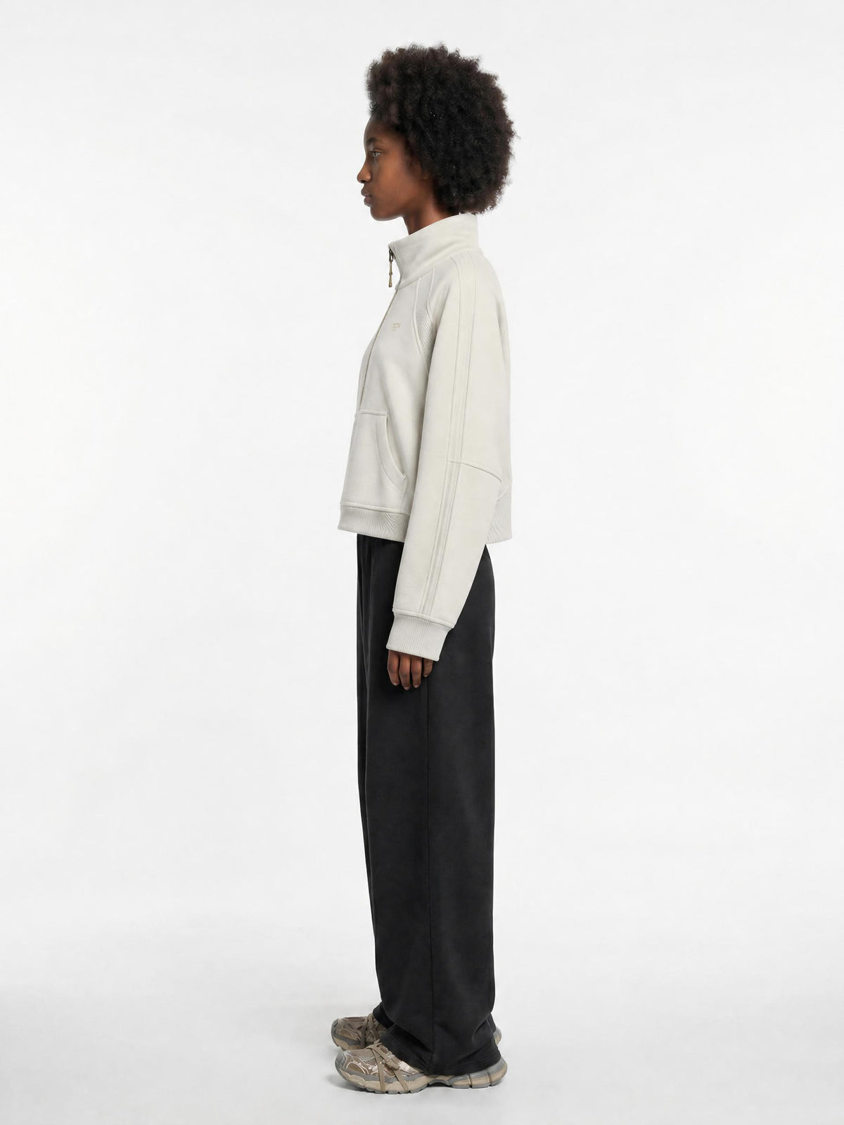 PS23 Hebrew Love Women’s Cropped Half-Zip Sweatshirt