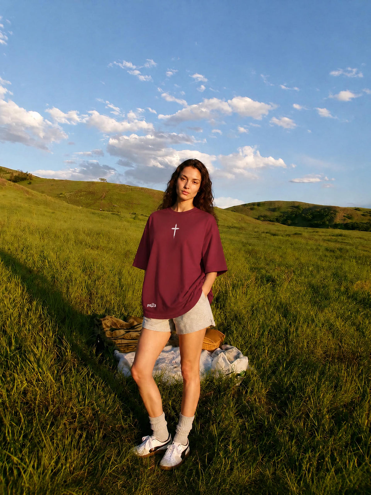 PS23 Cross Women’s Oversized Cotton T-Shirt