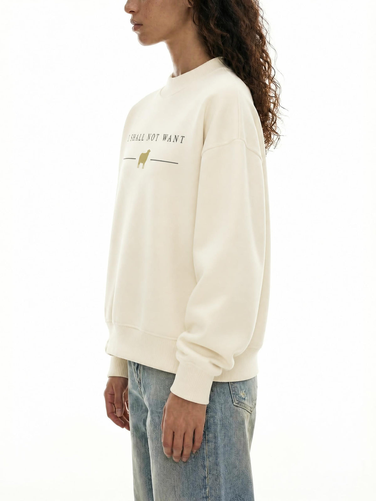 PS23 I shall not want Women’s Fleece Mock-Neck Crew Sweatshirt