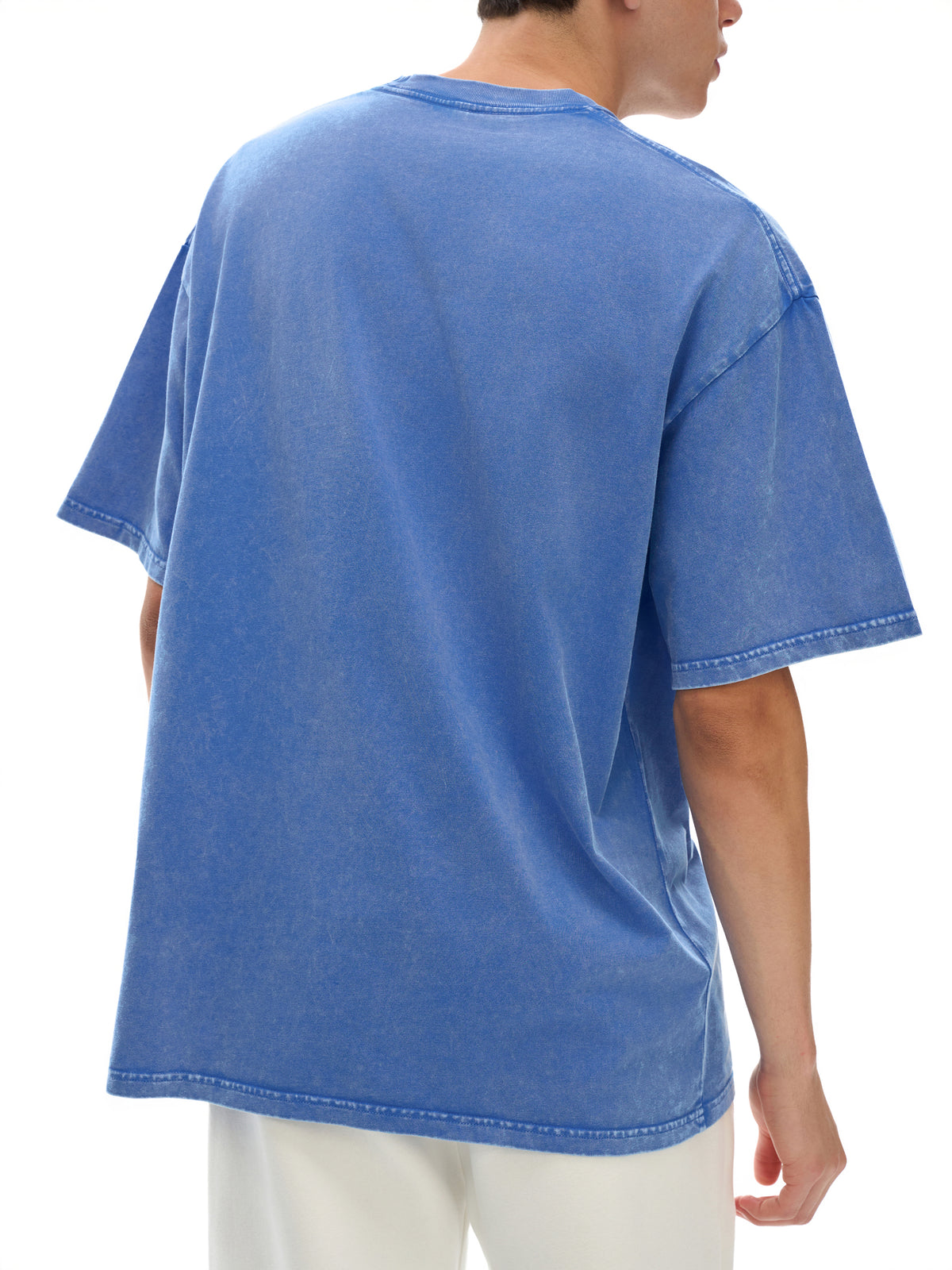 PS23 Embroidery My cup overflows Snow Washed Oversized T-Shirt