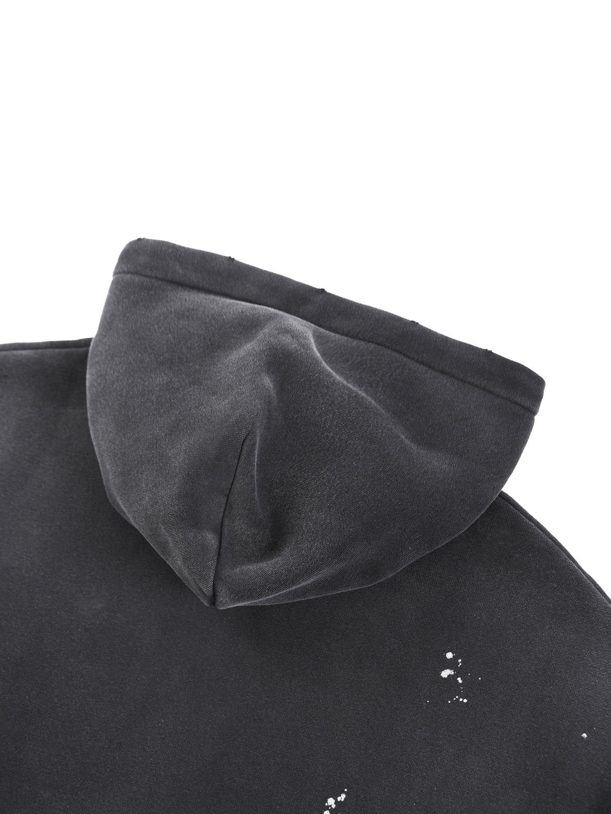 PS23 DEATHRONE Vintage Washed Frayed Fleece Hoodie